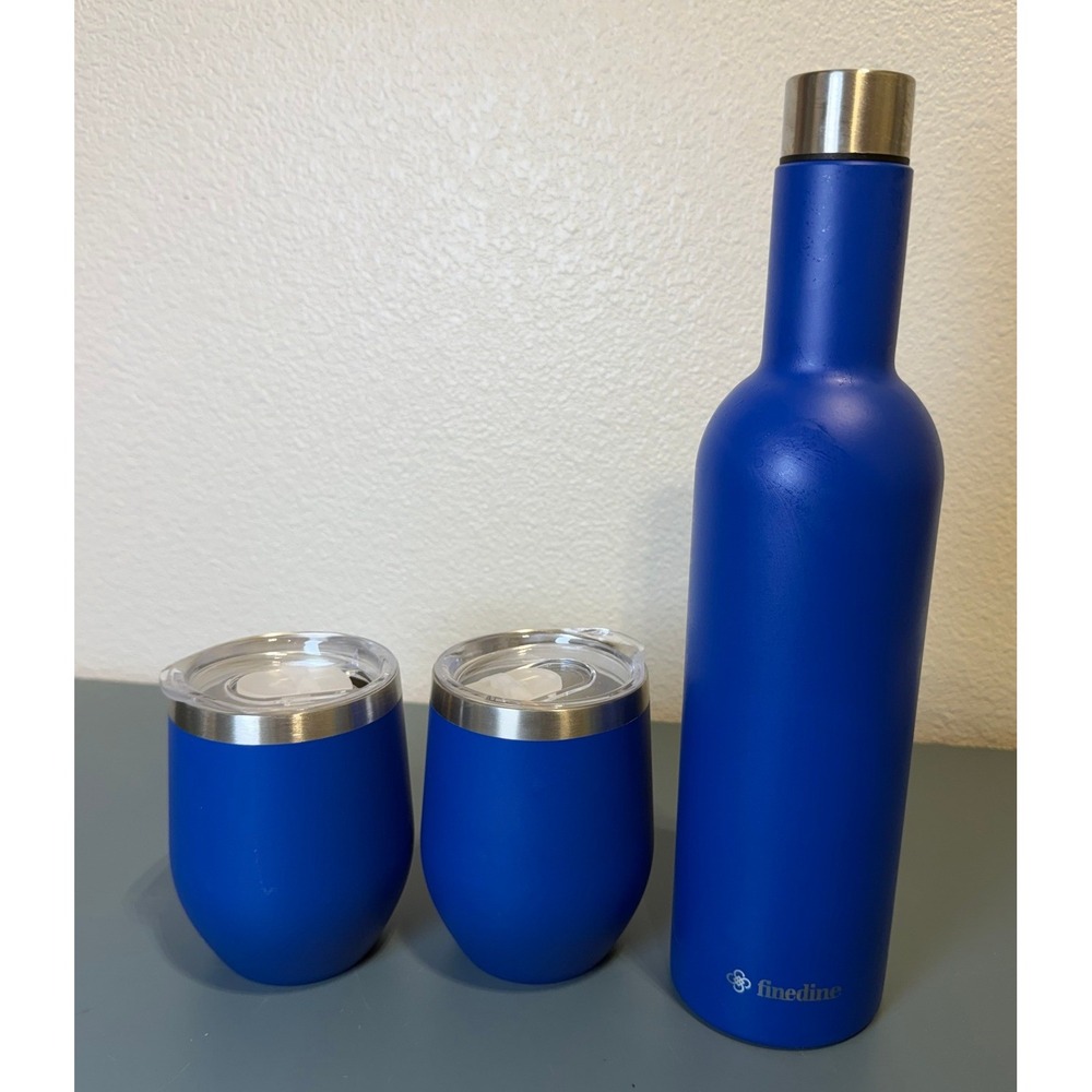 FineDine Triple Insulated‎ Stainless Steel Wine Bottle & Tumbler Set 3 piece set